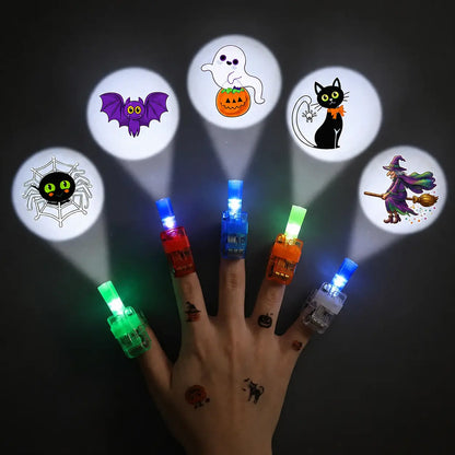 |⏰ Utolsó nap! 70% kedvezmény| 👻🎃 Halloweeni LED-es Vetítő Gyűrűk Ujjra – Parti Meglepetések Gyerekeknek