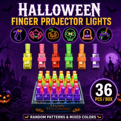 |⏰ Utolsó nap! 70% kedvezmény| 👻🎃 Halloweeni LED-es Vetítő Gyűrűk Ujjra – Parti Meglepetések Gyerekeknek
