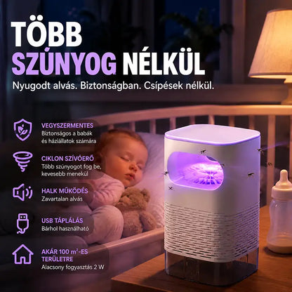 | 🔥UTOLSÓ NAP - 70 % KEDVEZMÉNY🌟 |🦟UV szúnyog- és rovarcsapda átlátszó gyűjtőtartállyal