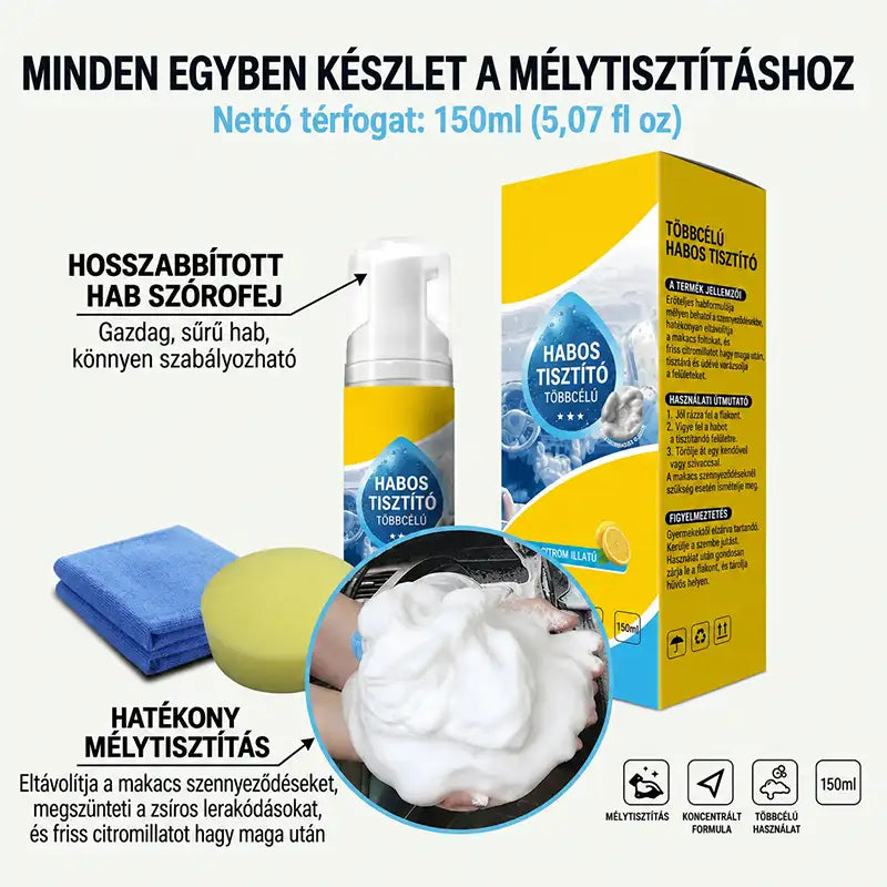 UTOLSÓ NAP - 70 % KEDVEZMÉNY ✨4 az 1-ben többenzimes habtisztító💦 – 6