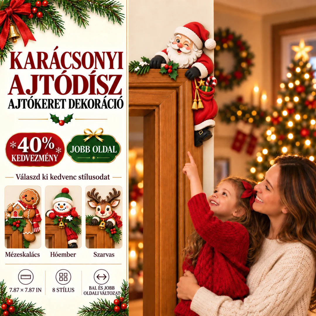 Karácsonyi ajtókeret-sarokdísz🎄🎅