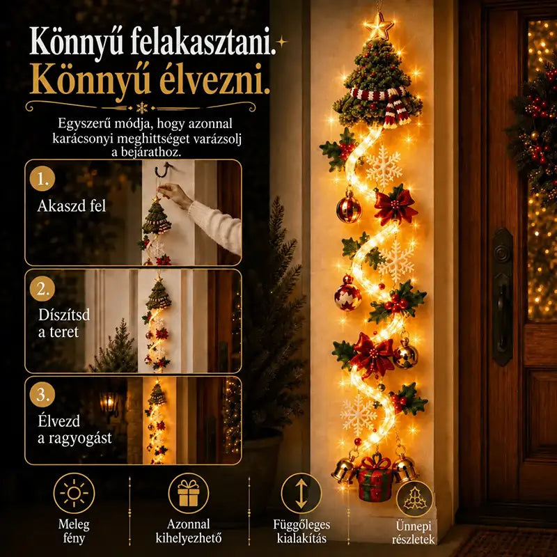 ⏳ UTOLSÓ NAP! 70% kedvezmény – 🎄🎅 MerryCascade™ világító karácsonyi dísz | 6 ünnepi motívum ✨