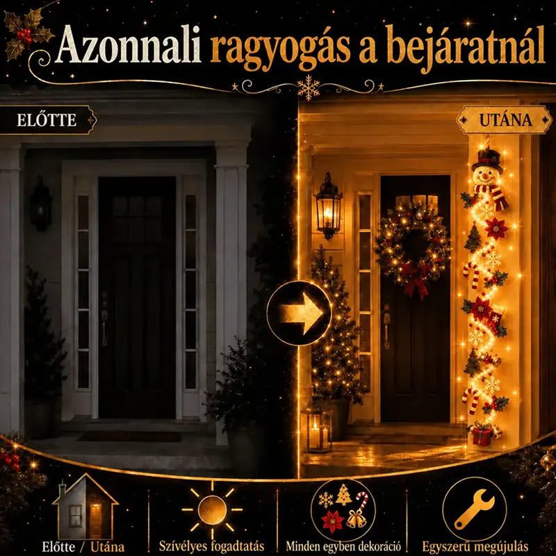 ⏳ UTOLSÓ NAP! 70% kedvezmény – 🎄🎅 MerryCascade™ világító karácsonyi dísz | 6 ünnepi motívum ✨