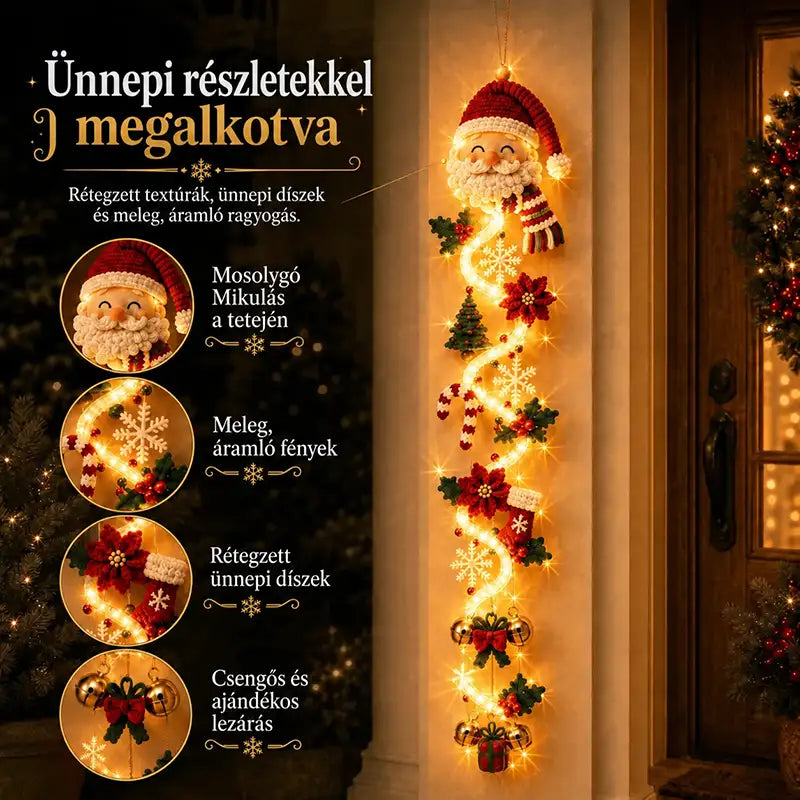 ⏳ UTOLSÓ NAP! 70% kedvezmény – 🎄🎅 MerryCascade™ világító karácsonyi dísz | 6 ünnepi motívum ✨