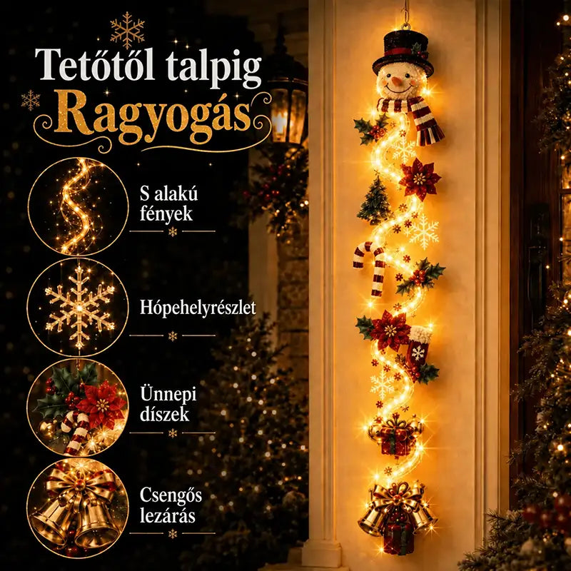 ⏳ UTOLSÓ NAP! 70% kedvezmény – 🎄🎅 MerryCascade™ világító karácsonyi dísz | 6 ünnepi motívum ✨