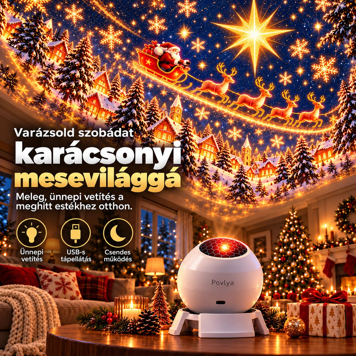 🎄 Varázslatos karácsonyi fények ✨ Ragyogjon az ünnepi varázs
