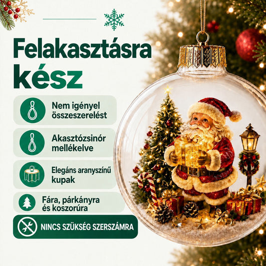 Wellstiep világító karácsonyi dioráma dísz - magyar infografika 1
