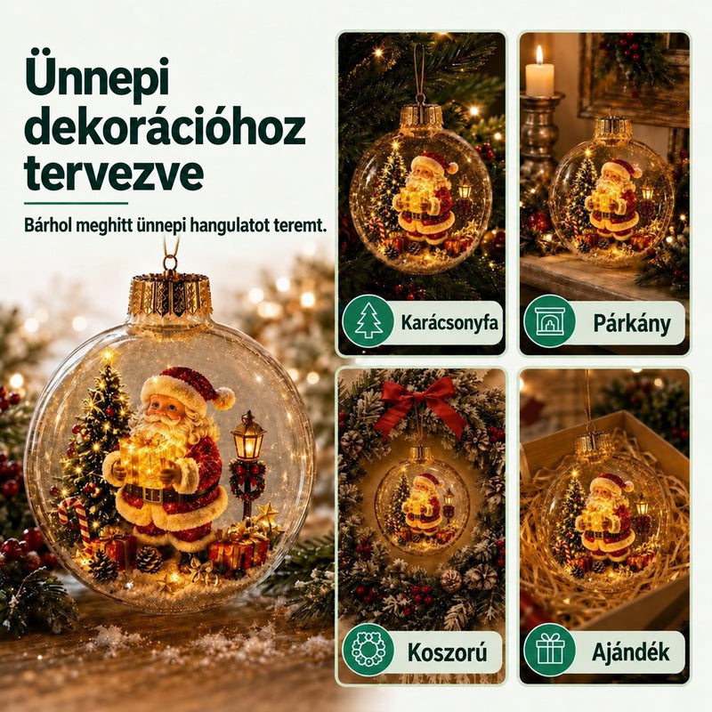 Wellstiep világító karácsonyi dioráma dísz - magyar infografika 4