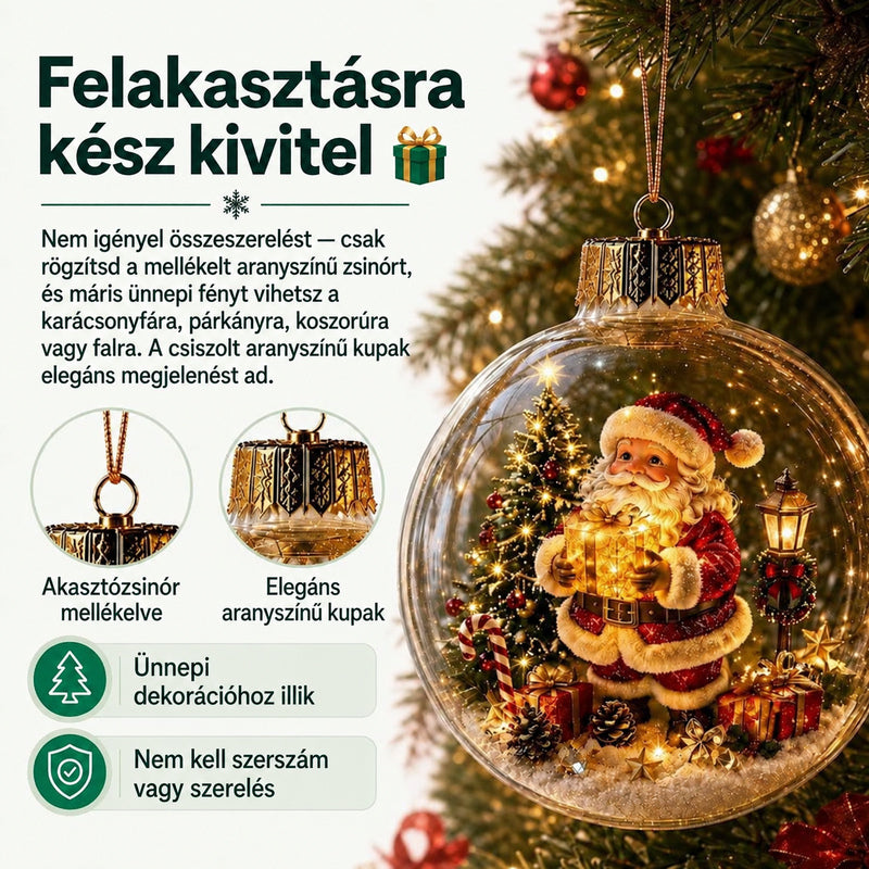 Wellstiep világító karácsonyi dioráma dísz - magyar infografika 6