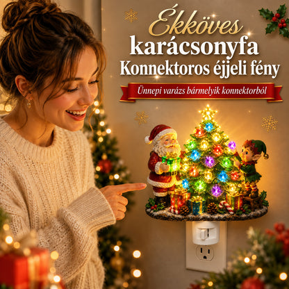 Wellstiep ékköves karácsonyfa konnektoros éjjeli fény - 1